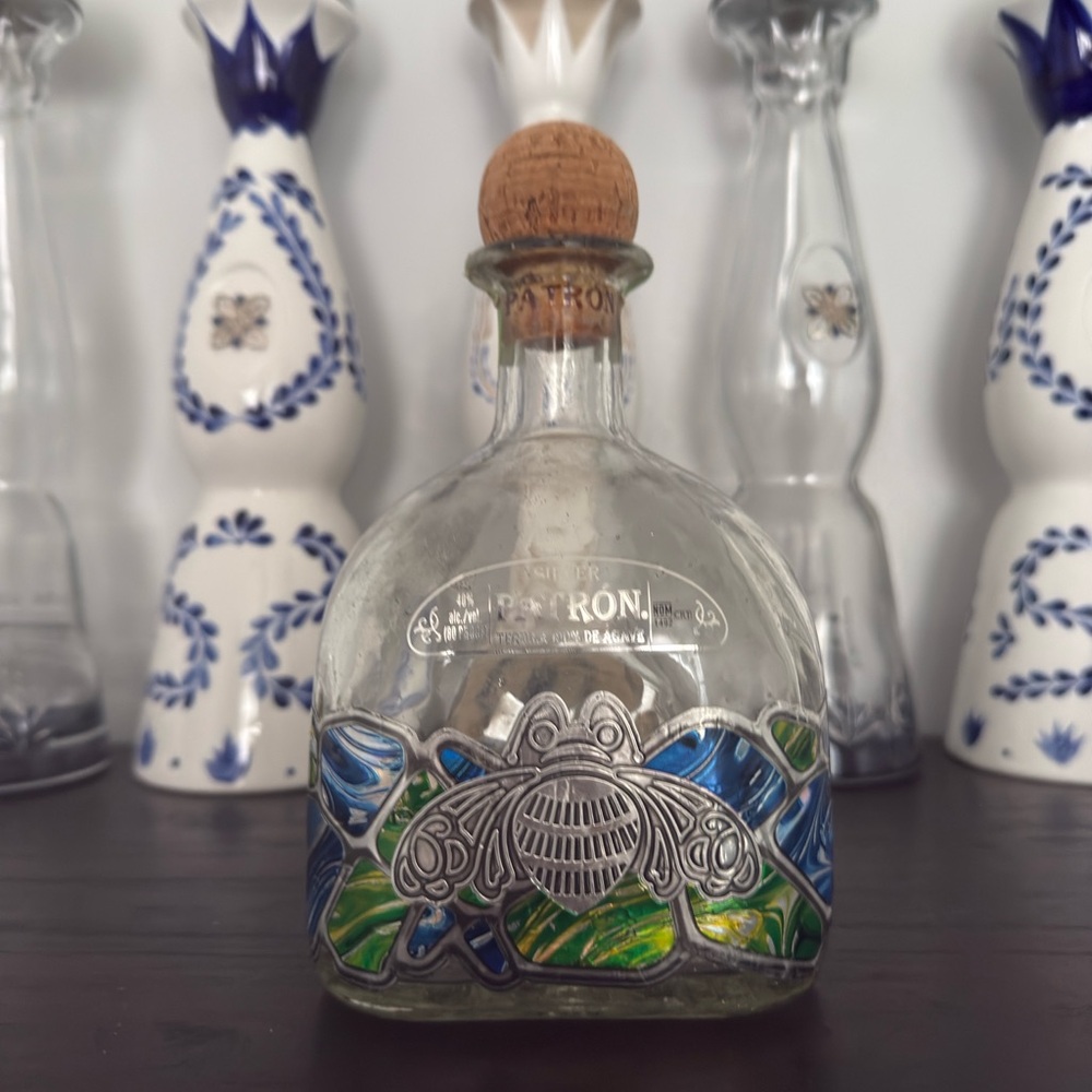 Patron Tequila Silver Blanco 1L EMPTY bottle for decor - Picture 3 of 6
